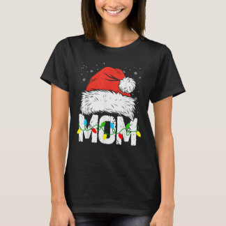 Moeder Kerstman Rood Geruit Kerst Familie Matching T-shirt