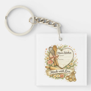 Moeder Keuken Hart Recept Bloemensleutelhanger Cad Sleutelhanger