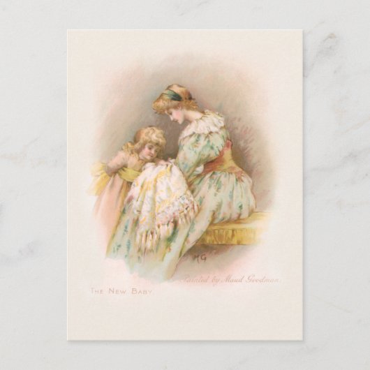  moeder, kind en nieuwe baby feestdagenkaart (Voorkant)