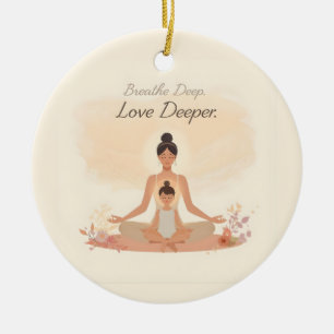 Moeder & Kind Meditatie Sereniteit Kunst Keramisch Ornament