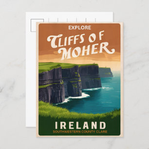  moeder kliffen, Ierland natuur geschenken Briefkaart