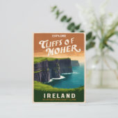  moeder kliffen, Ierland natuur geschenken Briefkaart (Staand voorkant)
