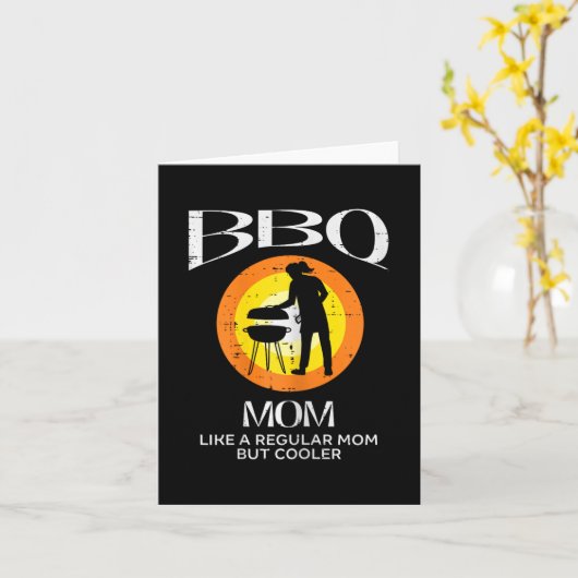 Moeder Koeler Barbecue Vlees Grilleren Moederdag M Kaart (Gele Bloem)