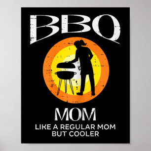 Moeder Koeler Barbecue Vlees Grilleren Moedersdag  Poster