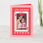 Moeder Koningin van mijn Hart Aangepaste foto Moed Kaart (Voorkant)