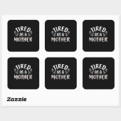 Moeder Kunst getild als moeder Vierkante Sticker (Vel)