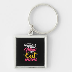 Moeder Kunst Ik ben een kat moeder Sleutelhanger