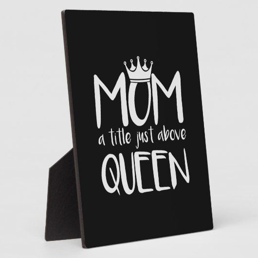 Moeder Kunst Mam Een titel net boven Koningin Fotoplaat (Zijkant)