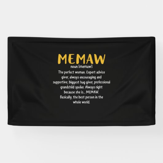 Moeder Kunst Memaw Definitie Spandoek (Horizontaal)