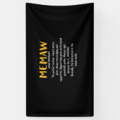 Moeder Kunst Memaw Definitie Spandoek (Verticaal)