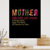 Moeder Kunst Moederbloem Definitie Poster (Keuken)