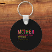 Moeder Kunst Moederbloem Definitie Sleutelhanger (Voorkant)