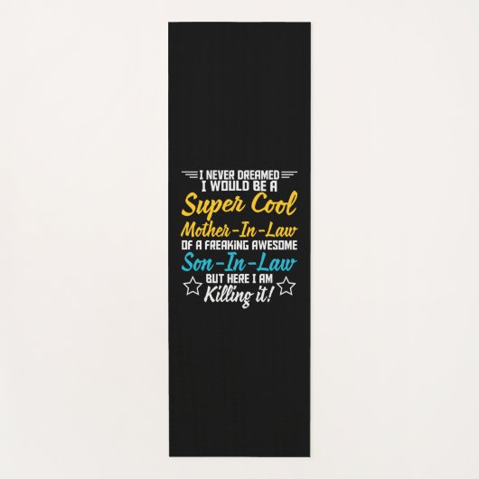 Moeder Kunst Super Cool Moeder in Wet Yogamat (Voorkant)