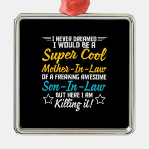 Moeder Kunst Super Coole Schoonmoeder Metalen Ornament