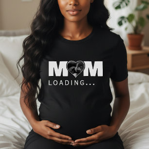 Moeder laadt hart foto echoscopie baby shower t-shirt