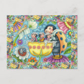 MOEDER LADYBUG EN KINDEREN, KNOP BUBBLE BATH BRIEFKAART (Voorkant)