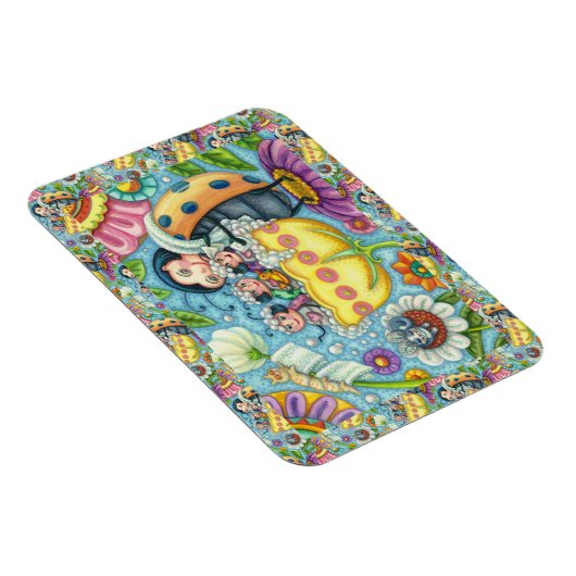 MOEDER LADYBUG EN KINDEREN, KNOP BUBBLE BATH MAGNEET (Rechterzijde)