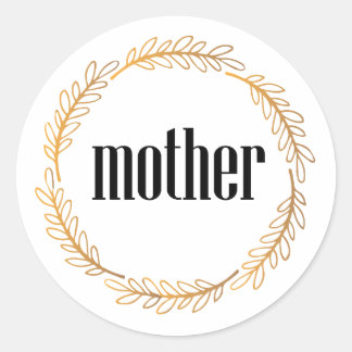 Moeder Landelijke Krans Ronde Sticker
