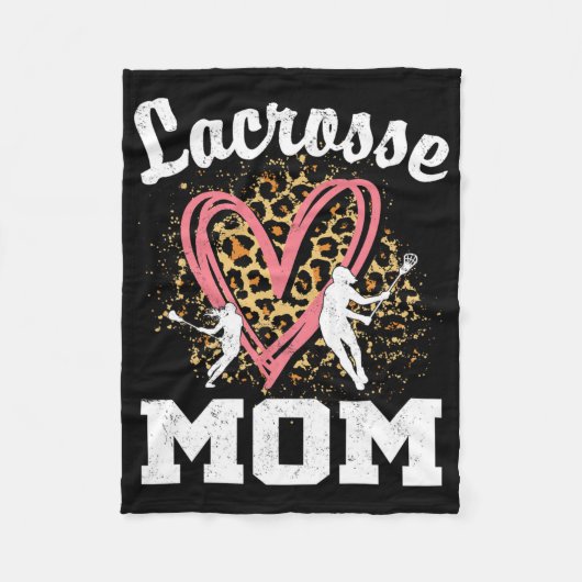 Moeder Leopard Hart Bijpassende Moederdag Fleece Deken (Voorkant)