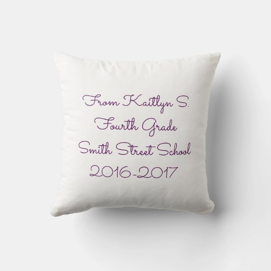 Moeder Leraar Kleine Handen Bloem Boeket Bloemen Kussen (Achterkant)