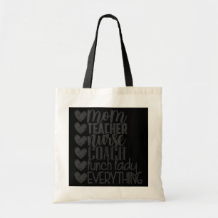 moeder lerares verpleegster met lunchdame alles tote bag
