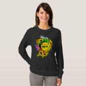 Moeder Leuke Zonnebloemen Pitcher Holding Ball Sof T-shirt (Voorkant volledig)