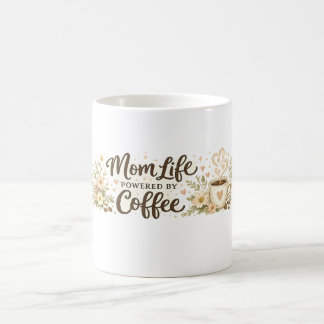 Moeder Leven Aangedreven door Koffie Grappige Bloe Koffiemok