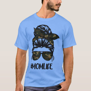 Moeder Leven Camouflage Lint, Militaire Veteraan M T-shirt