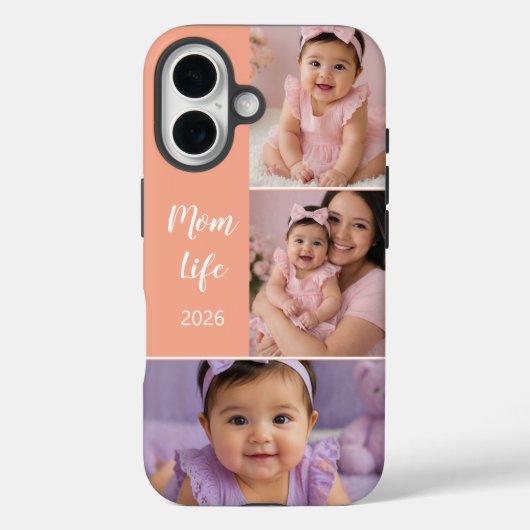 Moeder Leven Custom 3 Foto  Case-Mate iPhone Case (Achterkant)