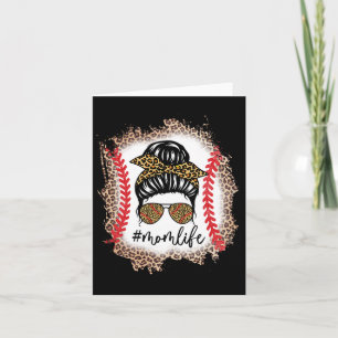 Moeder Leven Honkbal Moeder Wanordelijke Knot Luip Kaart