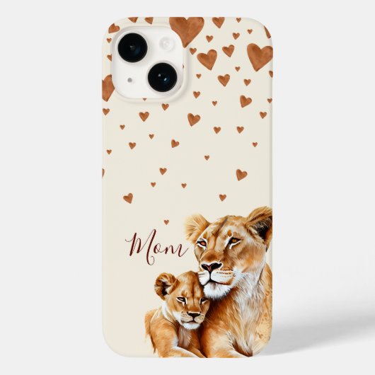 Moeder Lion en haar baby moederdag Case-Mate iPhone Case (Achterkant)