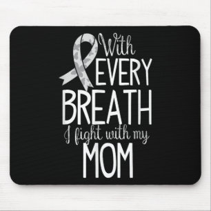 Moeder Lung Cancer Awareness T Shirt Vrouwen Manne Muismat