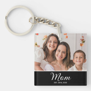 Moeder maakte moderne script fotohanger sleutelhanger