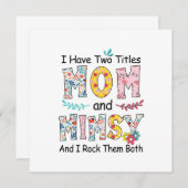 Moeder Mam en Mimsy Floral Birthday Kaart (Voorkant / Achterkant)