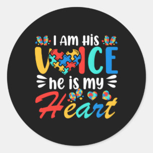 Moeder Mama Autistisch Autisme Awareness Maand Son Ronde Sticker