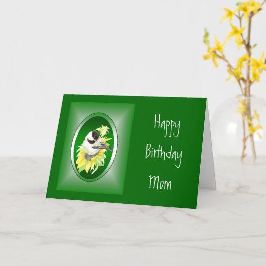 Moeder, mama, Birthday, Zonnebloem, Vogel Kaart (Gele Bloem)