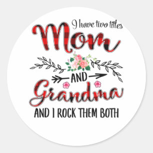 Moeder mama en oma Birthday Ronde Sticker