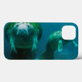 Moeder manatee met haar kalf in Crystal River Case-Mate iPhone Case (Achterkant (horizontaal))