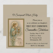 Moeder Maria Eerste Heilige Communie Uitnodigingen (Voorkant / Achterkant)