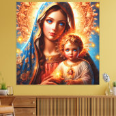 Moeder Maria & Jesus Canvas Afbeelding (Insitu (Woonkamer))