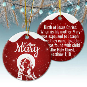 Moeder Maria Mattheüs 1:18 Heilige Geest Passage Keramisch Ornament