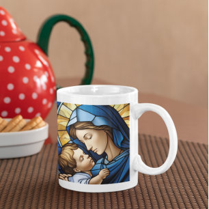 Moeder Maria met Baby Jesus versie 15 Koffiemok
