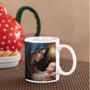 Moeder Maria met Baby Jesus versie 28 Koffiemok