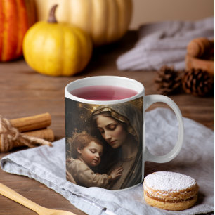 Moeder Maria met Baby Jesus versie 3 Koffiemok
