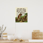 Moeder Mark Twain Fox Art Antiek Dictionary Pages Poster (Keuken)