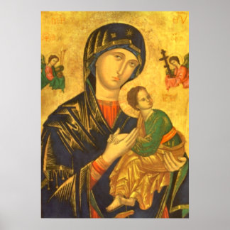 Moeder Mary Madonna en Child Baby Jesus Poster