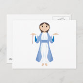 Moeder Mary met Rosary Briefkaart (Voorkant / Achterkant)