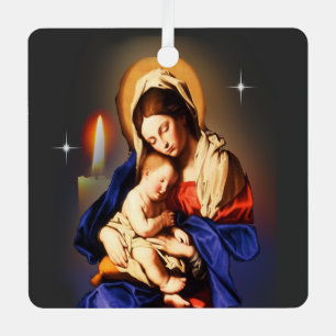 moeder Mary Metalen Ornament