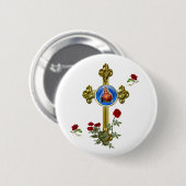 Moeder Mary Ronde Button 5,7 Cm (Voorkant /achterkant)