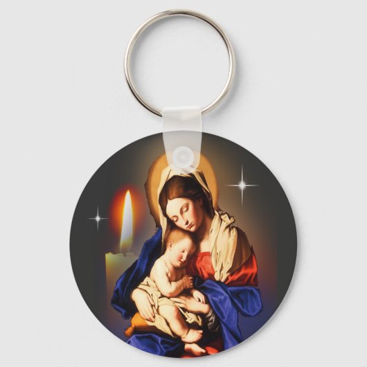 moeder Mary Sleutelhanger (Voorkant)